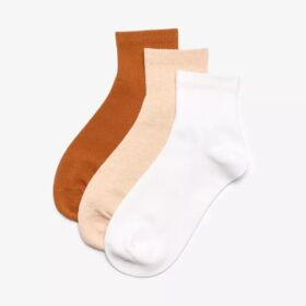3-pack Crew. Natuurlijke combinatiesokken