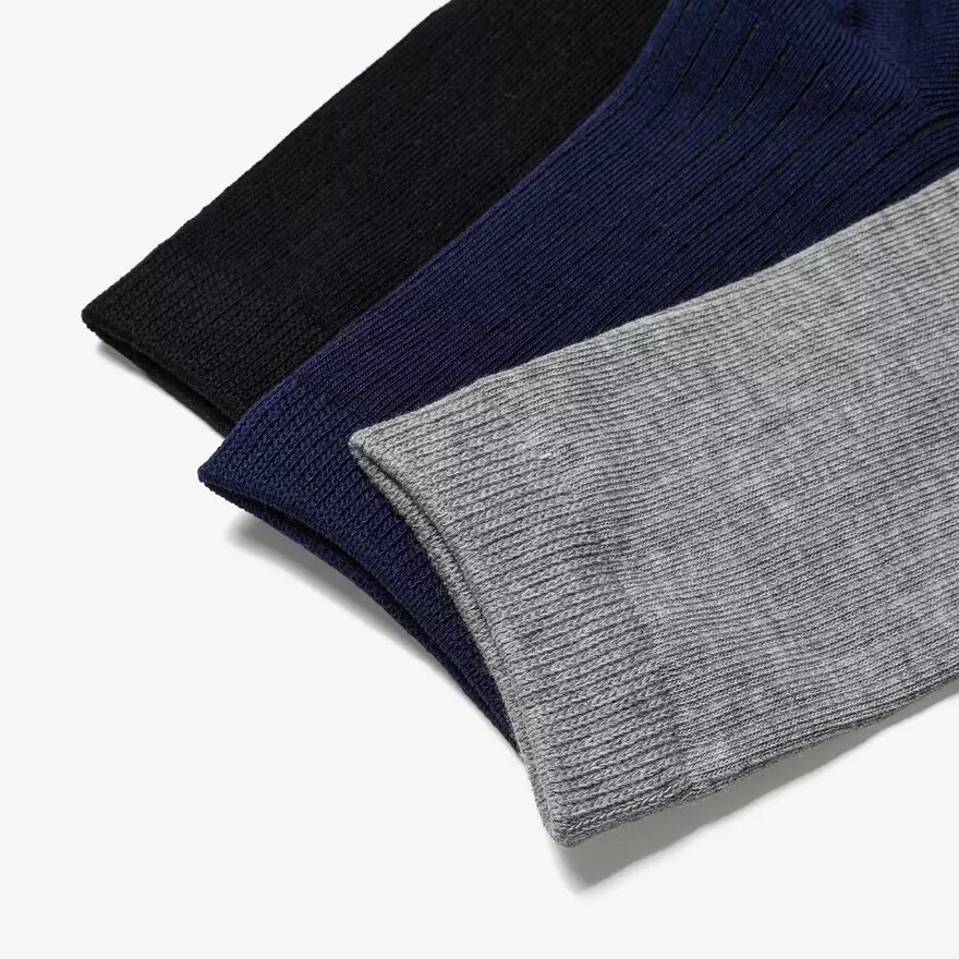 3-pack Crew-sokken, zwart met verschillende kleuren 3-pack Crew-sokken, zwart met verschillende kleuren