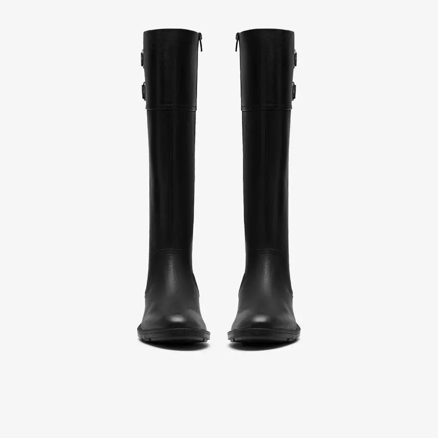 Adalynn Hope kniehoge laarzen van zwart leer voor dames Adalynn Hope kniehoge laarzen van zwart leer voor dames
