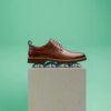 Aldwin Lace tan leren heren-Oxfords