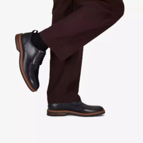 Aldwin Lace zwarte leren Oxfords voor heren