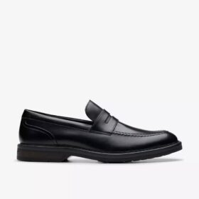 Aldwin Step herenloafers van zwart leer