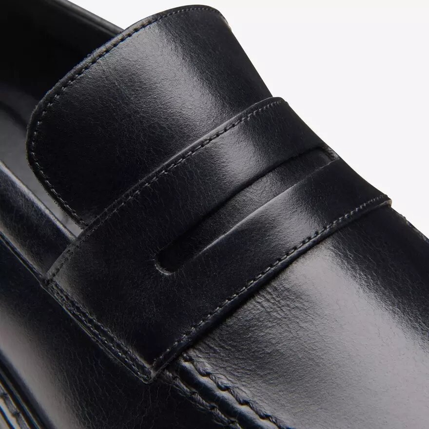 Aldwin Step herenloafers van zwart leer Aldwin Step herenloafers van zwart leer