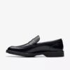 Aldwin Step herenloafers van zwart leer Aldwin Step herenloafers van zwart leer
