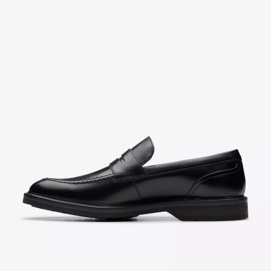 Aldwin Step herenloafers van zwart leer Aldwin Step herenloafers van zwart leer