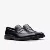 Aldwin Step herenloafers van zwart leer Aldwin Step herenloafers van zwart leer