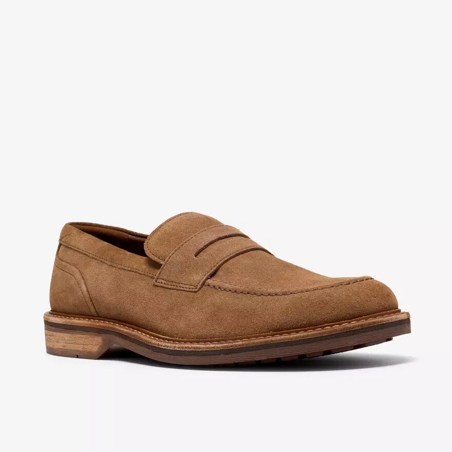 Aldwin Step tan suède Loafers voor heren Aldwin Step tan suède Loafers voor heren