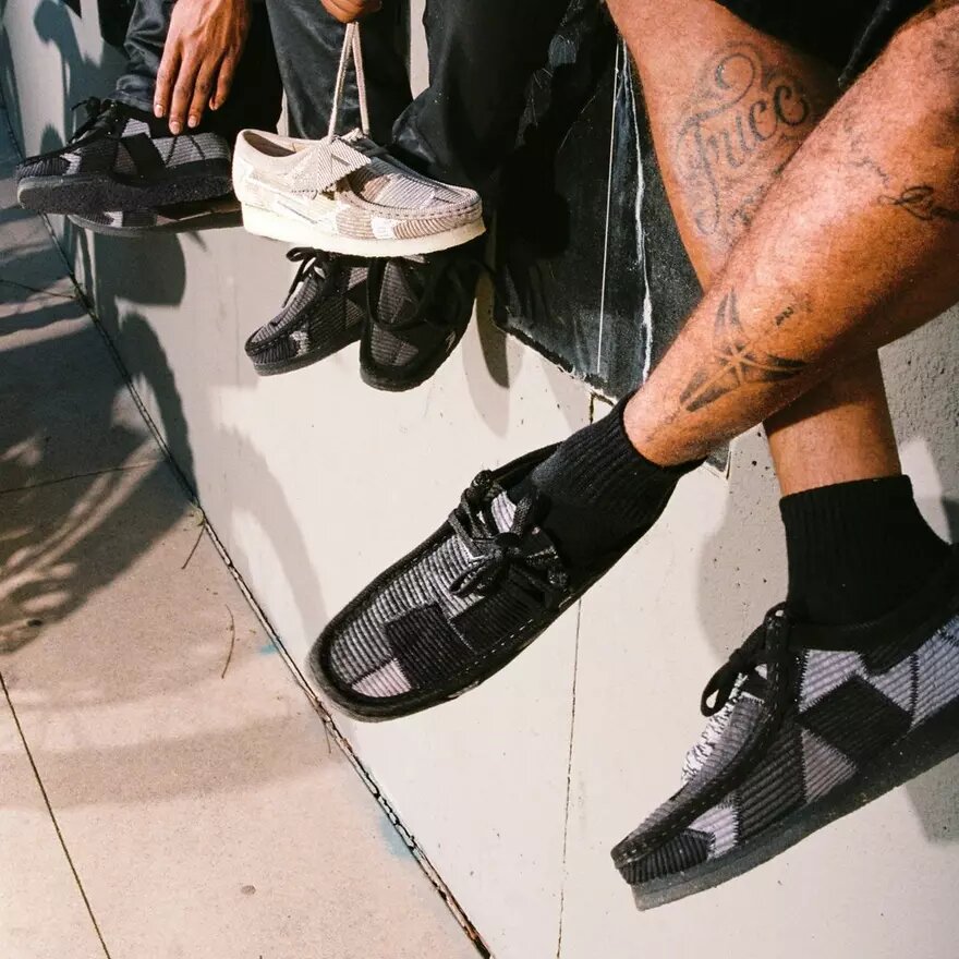 Aleali May X Wallabee grijze combinatie Aleali May X Wallabee grijze combinatie