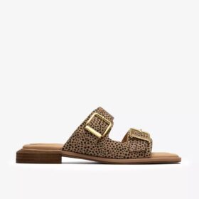 Ariany Bay platte sandalen met dierenprint voor dames