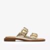 Ariany Bay platte sandalen voor dames in zacht goud Ariany Bay platte sandalen voor dames in zacht goud