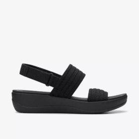 Arla Stroll zwarte Cloudsteppers™-Wedges-sandaaltjes voor dames