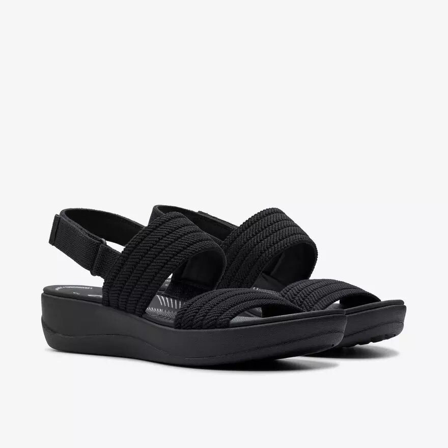 Arla Stroll zwarte Cloudsteppers™-Wedges-sandaaltjes voor dames Arla Stroll zwarte Cloudsteppers™-Wedges-sandaaltjes voor dames