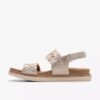 Arwell Glide metallic combinatie-platte sandalen voor dames