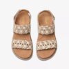 Arwell Glide metallic combinatie-platte sandalen voor dames
