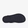 Arwell Glide zwarte combinatie-platte sandalen voor dames