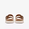 Arwell Step crèmekleurige leren platte sandalen voor dames Arwell Step crèmekleurige leren platte sandalen voor dames