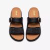 Arwell Step platte sandalen van zwart leer voor dames Arwell Step platte sandalen van zwart leer voor dames