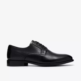 Bowburn Lace: zwarte leren Oxford voor heren