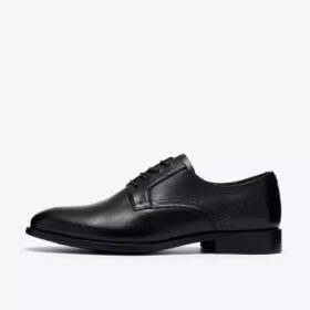 Bowburn Lace: zwarte leren Oxford voor heren