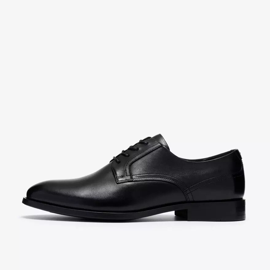 Bowburn Lace: zwarte leren Oxford voor heren Bowburn Lace: zwarte leren Oxford voor heren