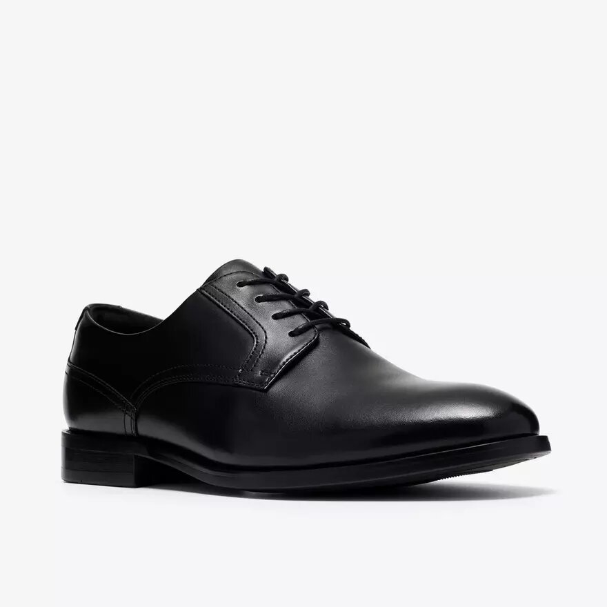 Bowburn Lace: zwarte leren Oxford voor heren Bowburn Lace: zwarte leren Oxford voor heren