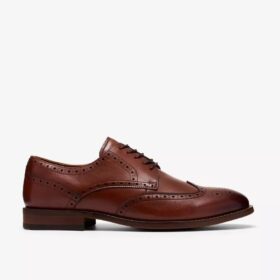 Bowburn Tip heren-Oxfords van bruin leer