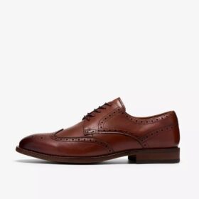Bowburn Tip heren-Oxfords van bruin leer
