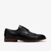 Bowburn Tip heren-Oxfords van zwart leer