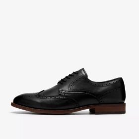 Bowburn Tip heren-Oxfords van zwart leer
