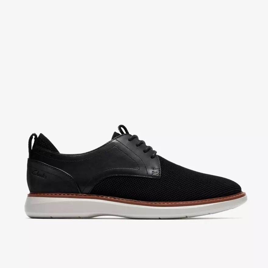 Brantin effen zwarte gebreide Oxford-schoen voor heren Brantin effen zwarte gebreide Oxford-schoen voor heren
