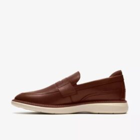 Brantin-loafers voor heren van bruin leer