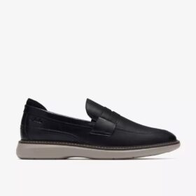 Brantin-loafers voor heren, zwarte leren Loafers