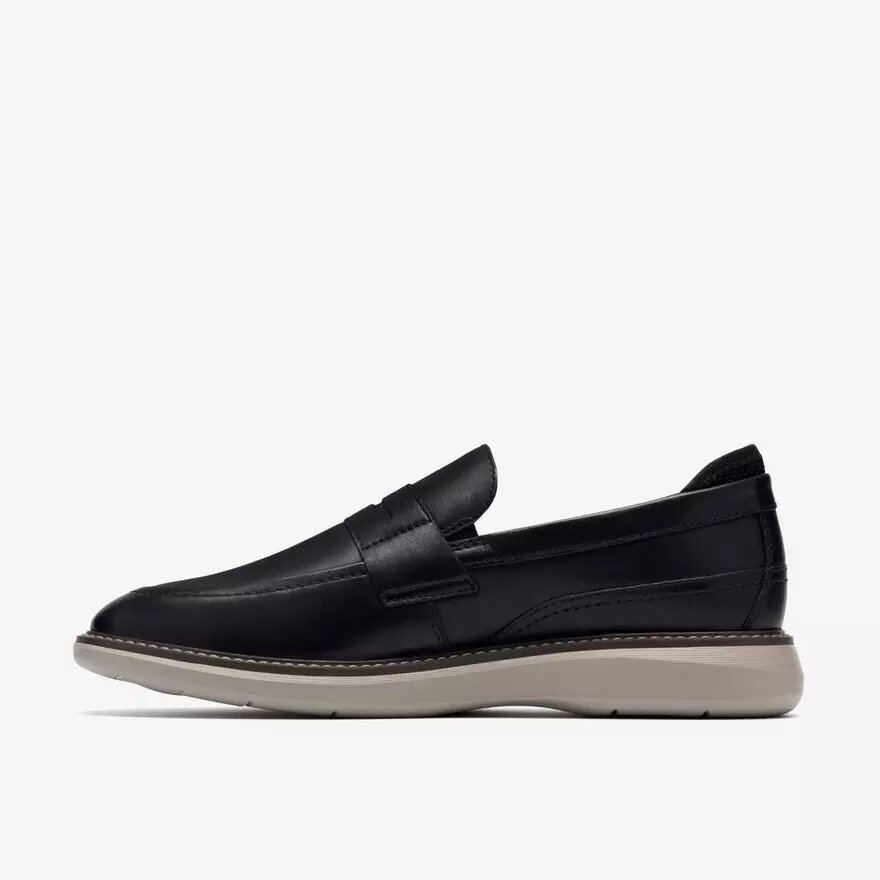 Brantin-loafers voor heren, zwarte leren Loafers Brantin-loafers voor heren, zwarte leren Loafers