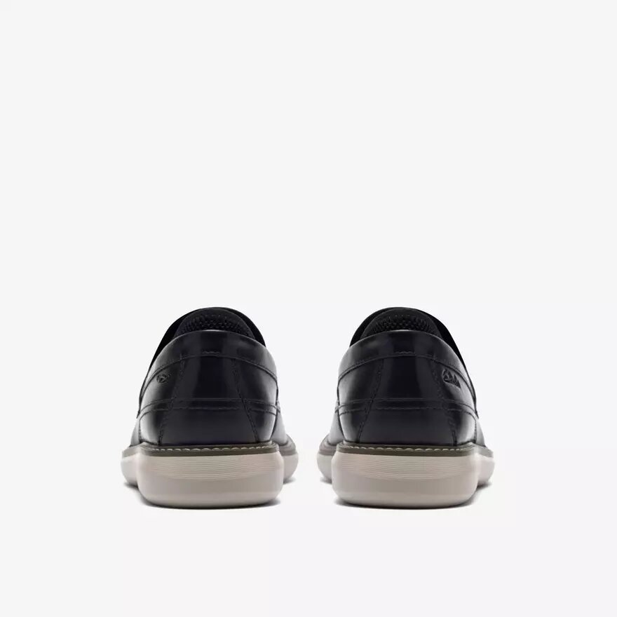Brantin-loafers voor heren, zwarte leren Loafers Brantin-loafers voor heren, zwarte leren Loafers