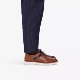 Brantin-Oxfords voor heren van bruin leer
