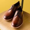 Brantin Plain donkerbruine leren Oxfords voor heren