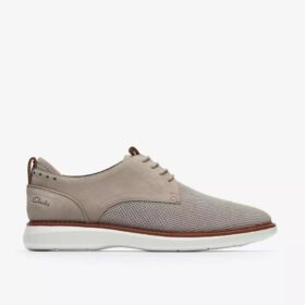 Brantin Plain grijze gebreide Oxford-schoen voor heren