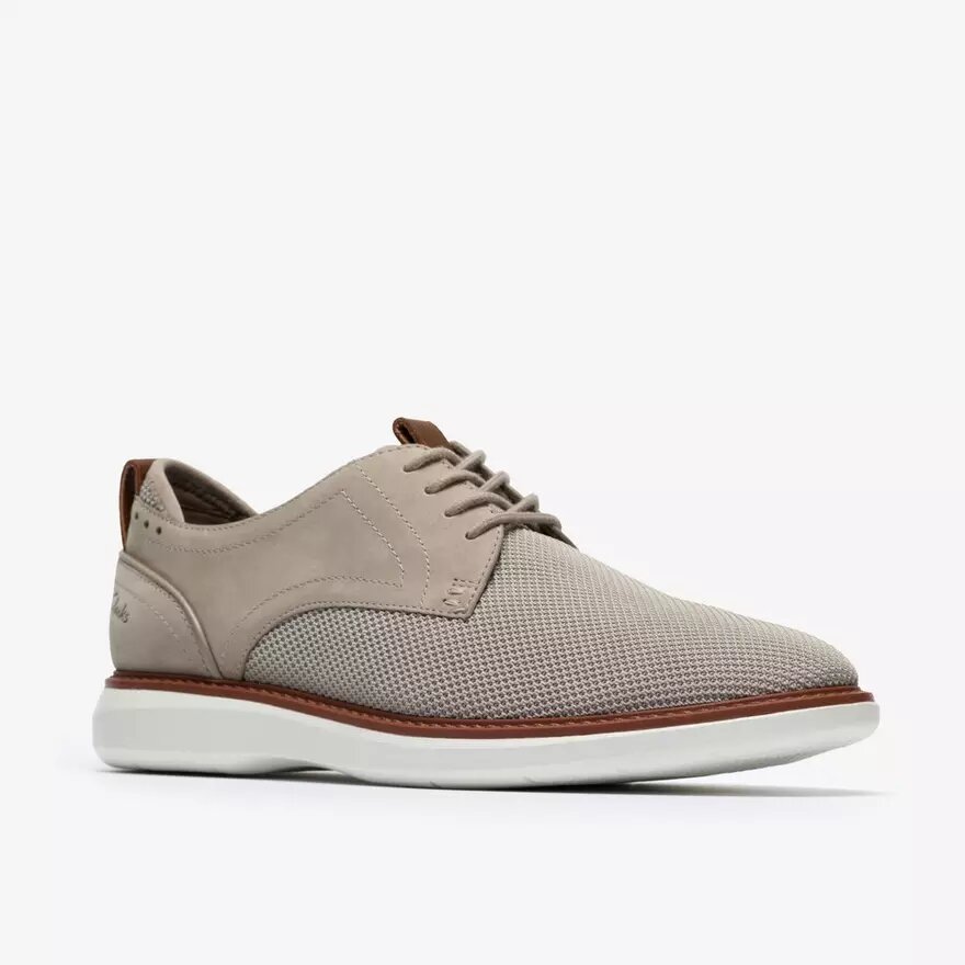 Brantin Plain grijze gebreide Oxford-schoen voor heren Brantin Plain grijze gebreide Oxford-schoen voor heren