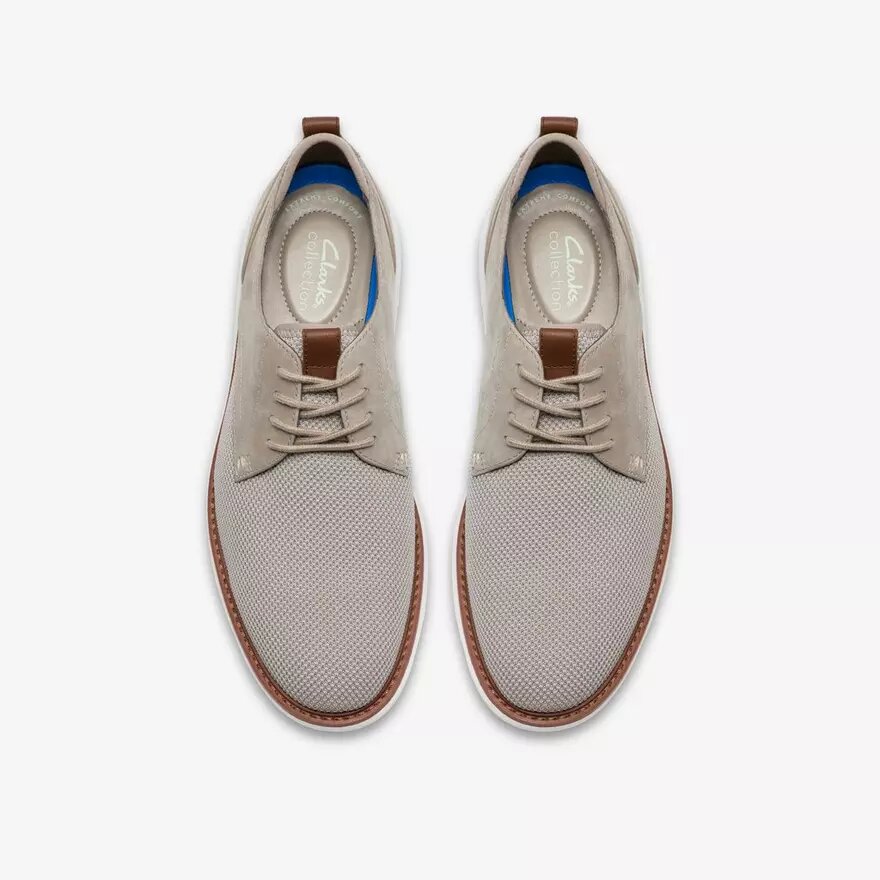 Brantin Plain grijze gebreide Oxford-schoen voor heren Brantin Plain grijze gebreide Oxford-schoen voor heren