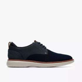 Brantin Plain marineblauwe gebreide derbyschoen voor heren