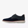 Brantin Plain marineblauwe gebreide derbyschoen voor heren Brantin Plain marineblauwe gebreide derbyschoen voor heren