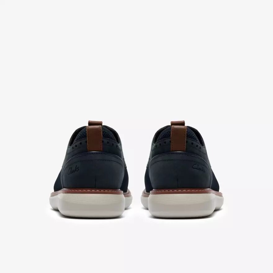 Brantin Plain marineblauwe gebreide derbyschoen voor heren Brantin Plain marineblauwe gebreide derbyschoen voor heren