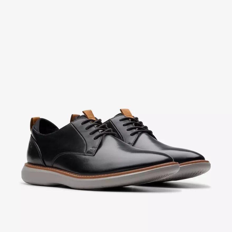 Brantin Plain zwarte leren Oxfords voor heren Brantin Plain zwarte leren Oxfords voor heren
