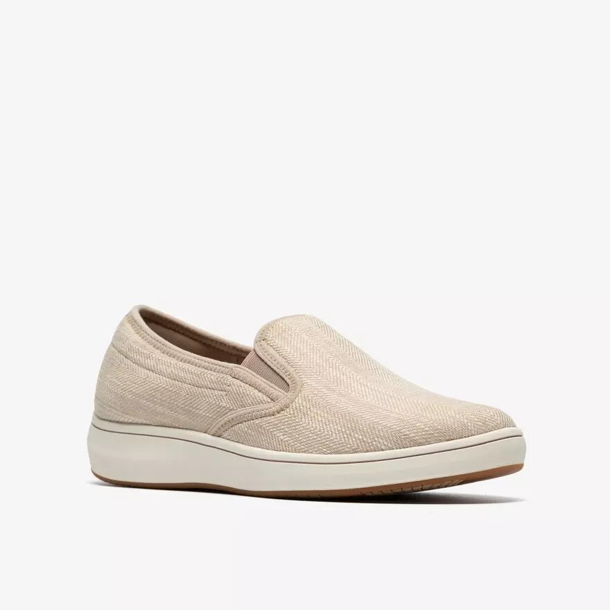Breeze Sky Zoe Sand canvas Slip-ons voor dames Breeze Sky Zoe Sand canvas Slip-ons voor dames