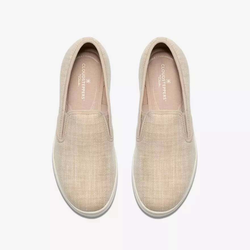 Breeze Sky Zoe Sand canvas Slip-ons voor dames Breeze Sky Zoe Sand canvas Slip-ons voor dames