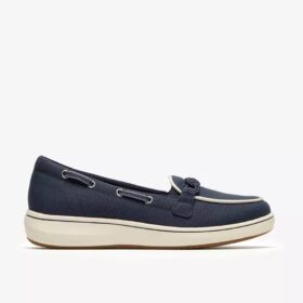 Breezesky Bay marineblauwe canvas Loafers voor dames