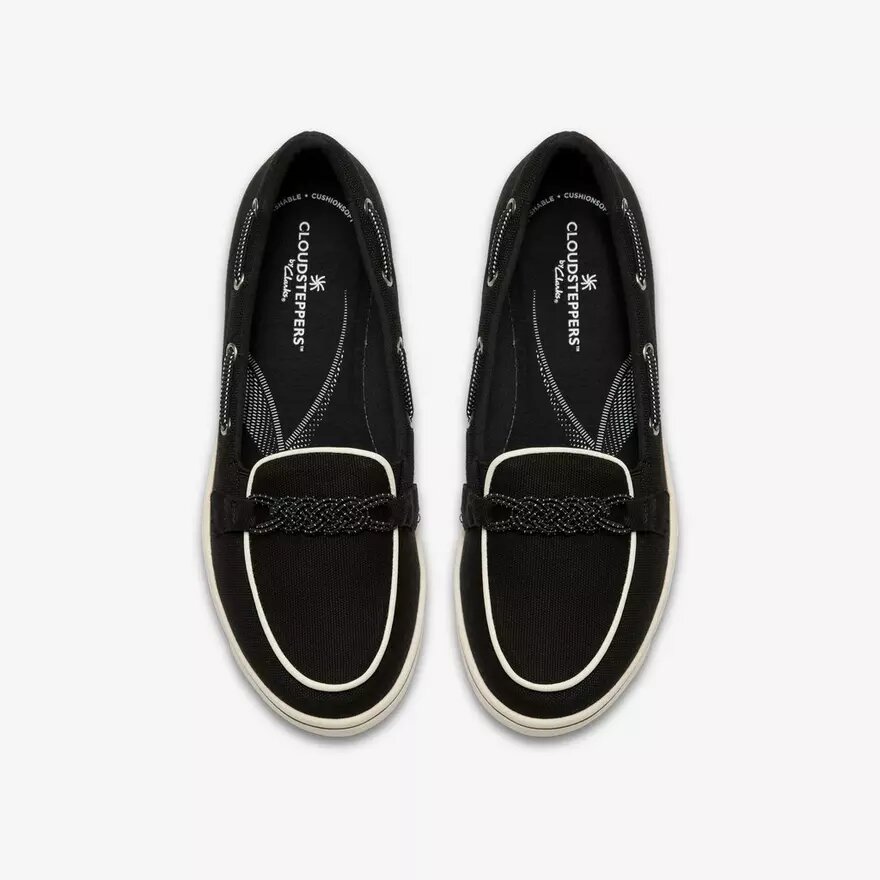 Breezesky Bay zwarte canvas Loafers voor dames Breezesky Bay zwarte canvas Loafers voor dames