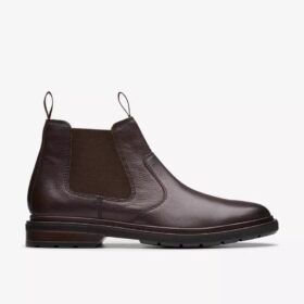 Burchill Up donkerbruine leren Chelsea boots voor heren