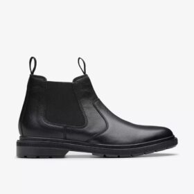 Burchill Up zwarte leren Chelsea boots voor heren