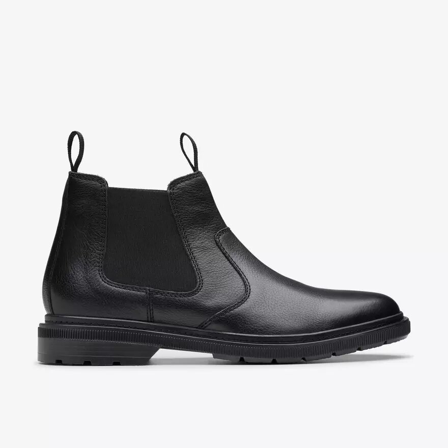 Burchill Up zwarte leren Chelsea boots voor heren Burchill Up zwarte leren Chelsea boots voor heren